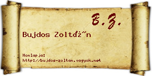 Bujdos Zoltán névjegykártya