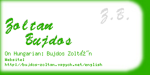 zoltan bujdos business card